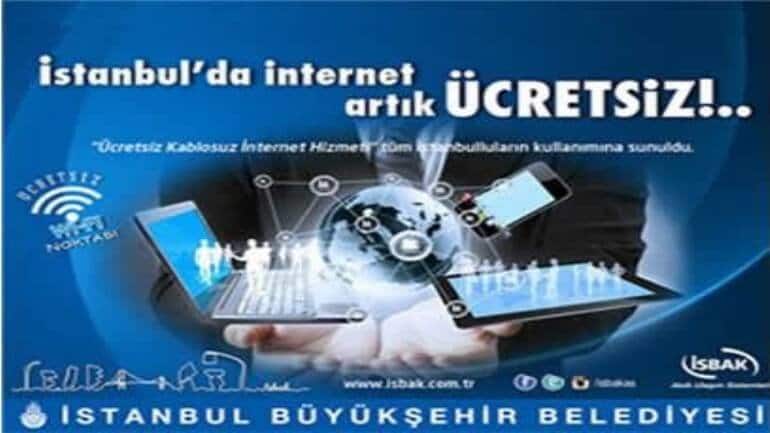 İstanbul’un her yanında ücretsiz wifi desteği