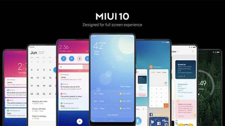 MIUI 10 alacak cihazlar