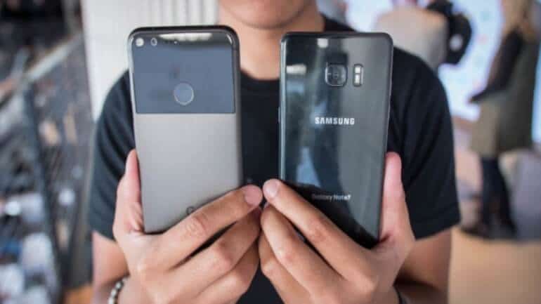 Samsung Galaxy Note 7 ve Google Pixel XL karşılaştırmada