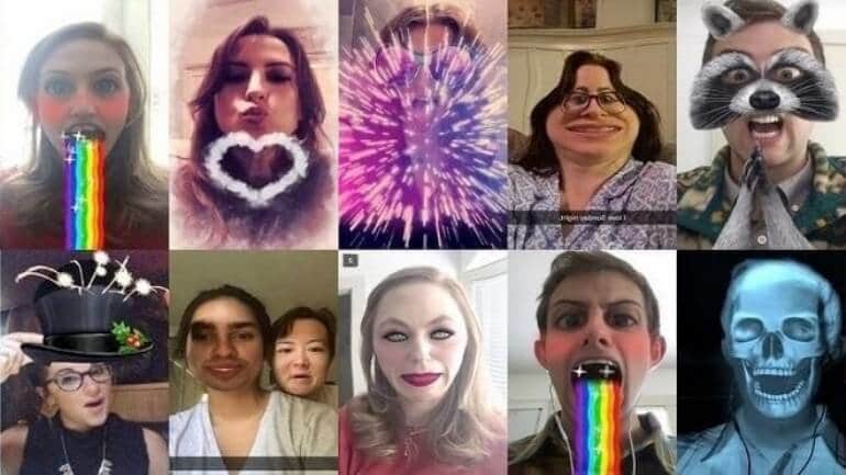 Snapchat yüz efektleri