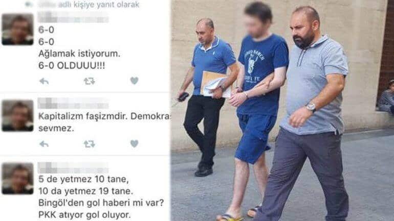 Sosyal medyadan Bingöl’ deki şehitlere hakaret edince tutuklandı