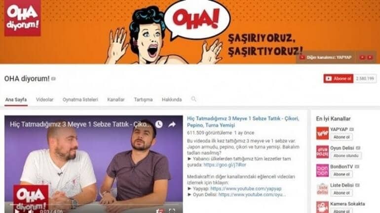 Türkiye’de en çok para kazanan 10 Youtube kanalı